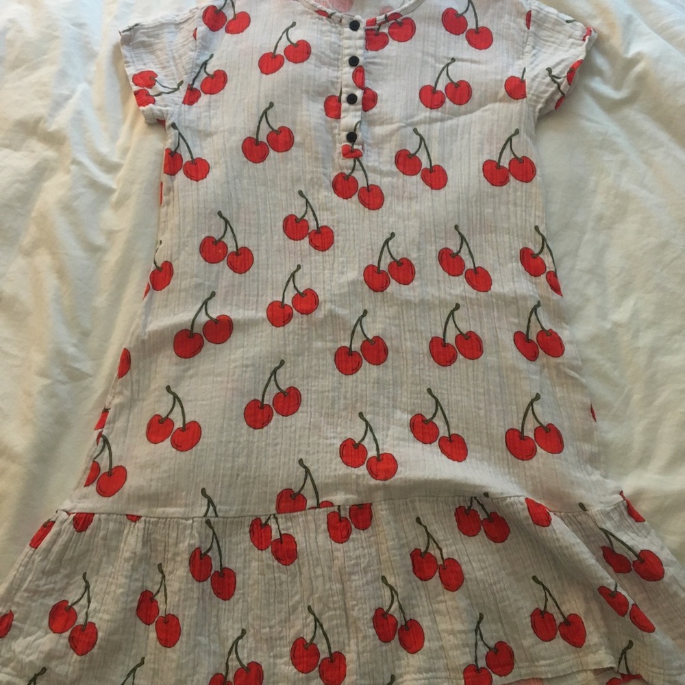 Kids Cherry Print Cotton flowy dress